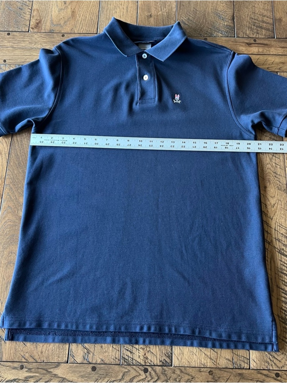 Psycho Bunny Polo Men’s Size L (6) Navy Blue 100% Pima Cotton Preppy Club Golf - Picture 8 of 13